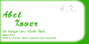 abel kover business card